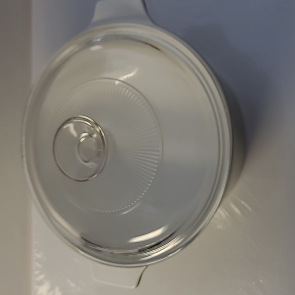 Vintage Corningware p-701 1 3/4" Avocado green Casserole dish with pyrex… - Picture 2 of 8